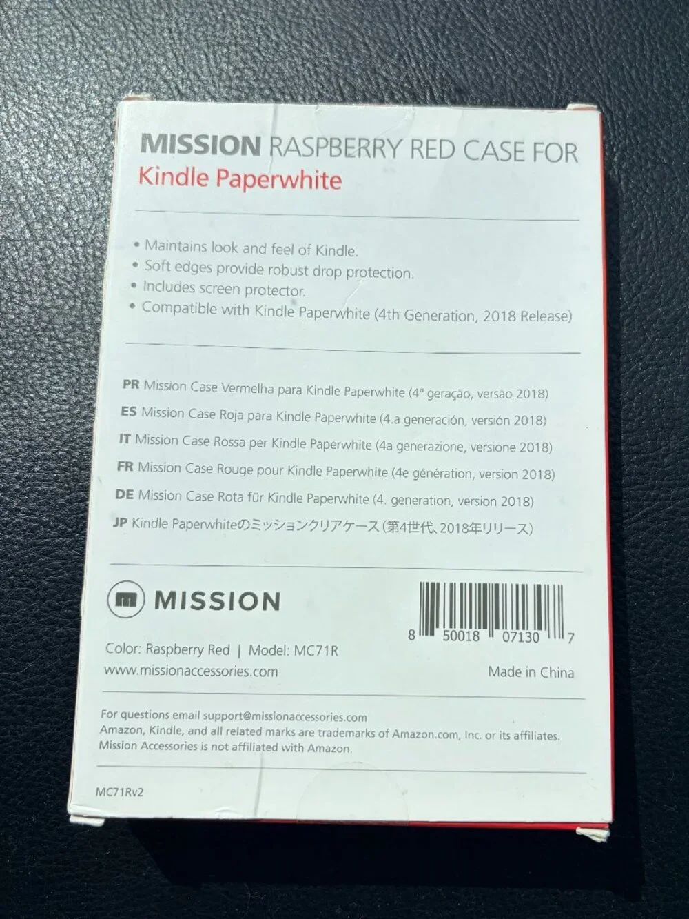 Raspberry Red Kindle Paperwhite Case for 4th Gen- NWT